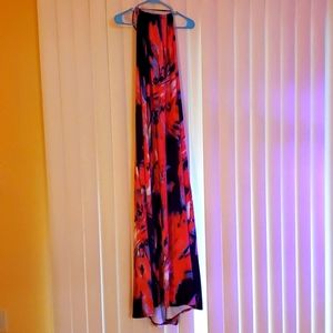 Hawaiian halter dress long